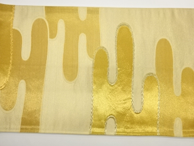  霞模様織出し袋帯